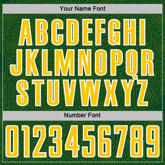 Jersey Sublimation Shape Uniform Custom Green Geometric Soccer Yellow-White Sports