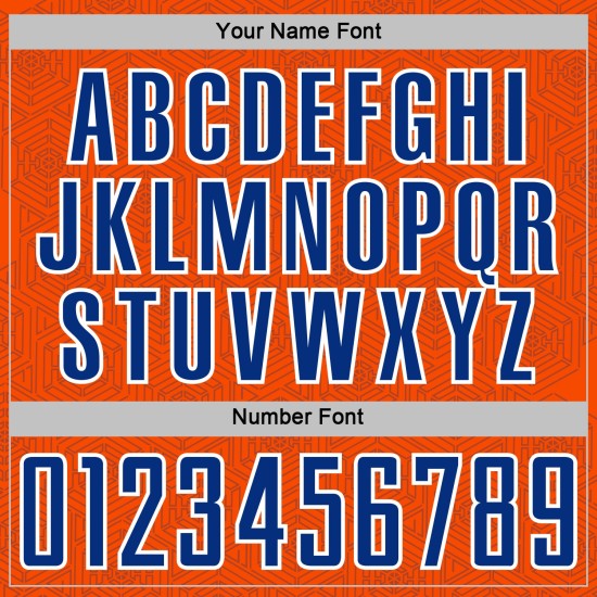 Custom Shape Uniform Sports Geometric Soccer Jersey Sublimation Orange Royal-White