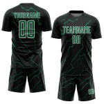 Black Jersey Sports Kelly Soccer Sublimation Custom Green-White Uniform Lightning