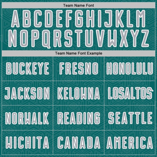 Sublimation Gray-White Geometric Uniform Jersey Custom Shape Soccer Sports Teal