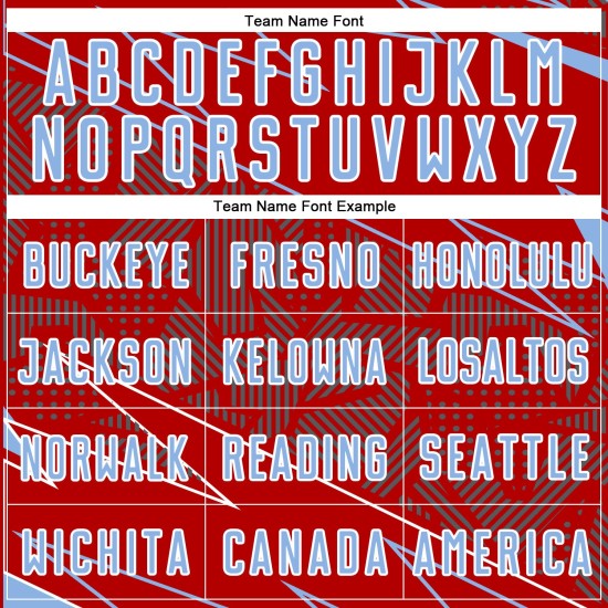 Uniform Custom Blue-White Jersey Red Light Soccer Sports Sublimation Lines