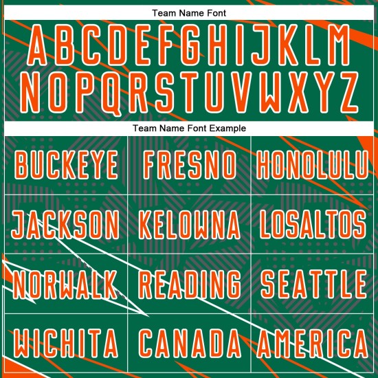 Lines Sublimation Jersey Custom Sports Orange-White Green Soccer Uniform Kelly